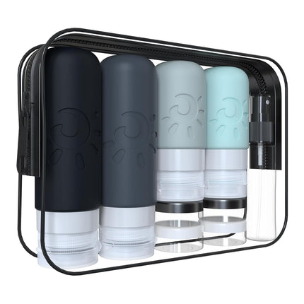 18-Pack TSA Travel Bottles – Leakproof Silicone Containers for Toiletries