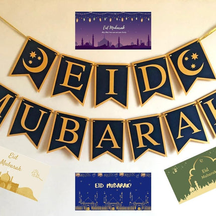 20PCS Eid Mubarak Eidi Envelopes 4 Styles Cash Gift Envelopes for Kids