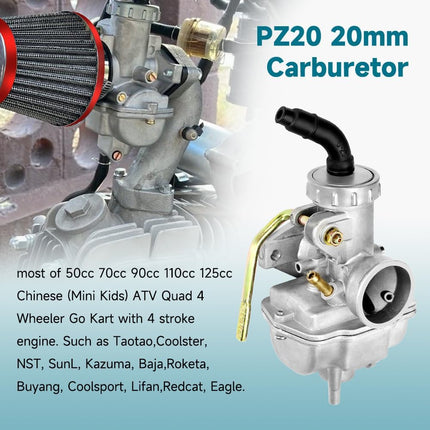 PZ20 Carburetor Replacement for TaoTao Coolster Kazuma Baja ATV Quad Bikes