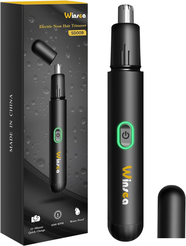 Waterproof Electric Nose Hair Trimmer for Nose Ear Eyebrow Beard Grooming