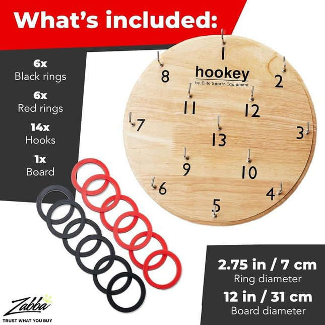 Outdoor Wooden Ring Toss Game Set for Kids, Adults and Family Activities
