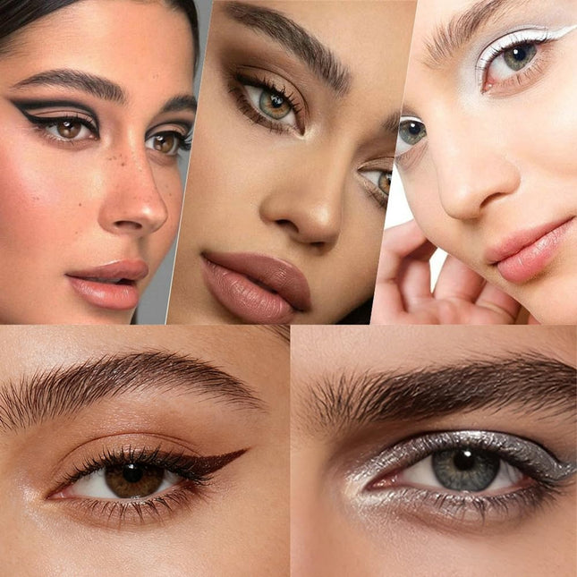 8Pcs Retractable Eyeliner & Eyeshadow Sticks, Waterproof Matte Satin Makeup Pencils