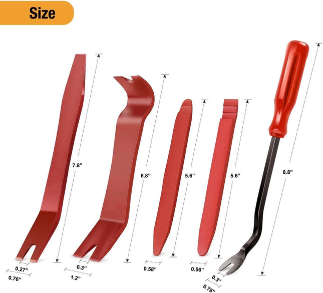 5 PCS Nylon Auto Trim Removal Tool Kit – No-Scratch Tools for Car Panel & Dashboard