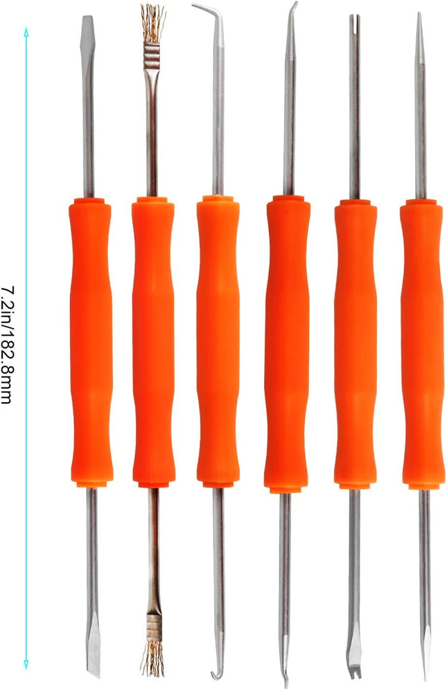 6-Piece Double-Sided Soldering Assist Kit with 2 Precision Tweezers