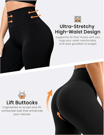 High Waisted Leggings Women Tummy Control Yoga Pants Non See Through