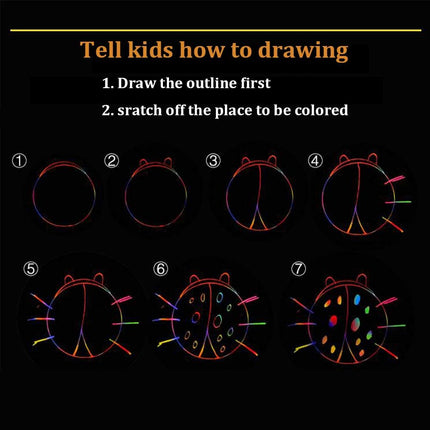 Rainbow Magic Scratch Art Set – Black Scratch Sheets for Kids & Adults