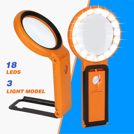 LED Magnifying Glass with Stand – Lighted Magnifier for Seniors & Close Work