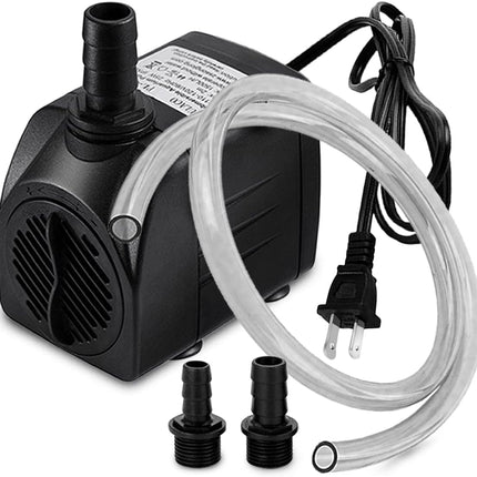 400GPH Submersible Water Pump with 5FT Tubing, 25W 1500L/H for Aquarium, Pond & Fountain