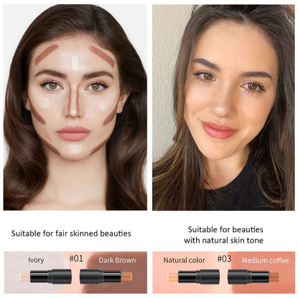 4 Colors Cream Contour Stick Kit Highlight Concealer Primer Face Makeup