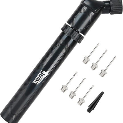 Sports Ball Hand Pump with 6 Needles & Nozzle for Football Soccer Volleyball