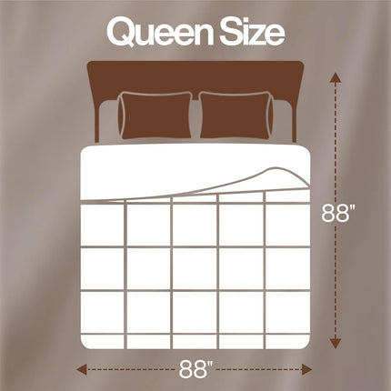 Queen Comforter 88x88 White, Soft Fluffy Down Alternative, All Season, Machine Wash