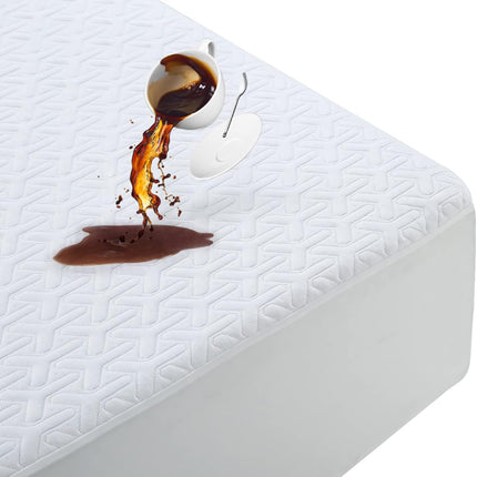 Queen Waterproof Mattress Protector – 4D Air Cooling, 300GSM, White