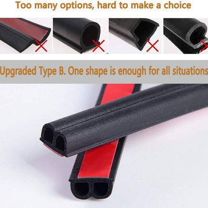 33Ft Universal Self-Adhesive Weather Seal Strip – 2 Rolls for Car Doors & Windows