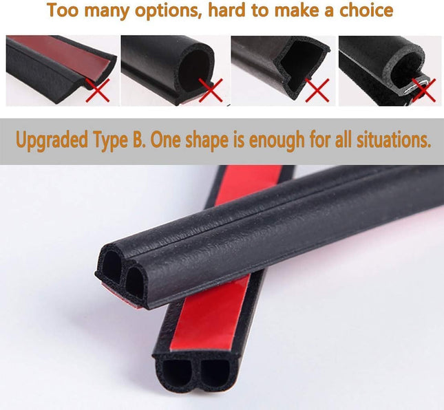 33Ft Universal Self-Adhesive Weather Seal Strip – 2 Rolls for Car Doors & Windows