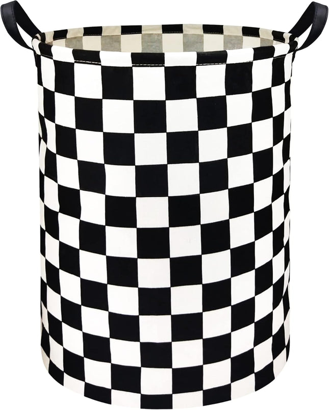 Boys Laundry Hamper – Kids Toy & Clothes Organizer Bin, Racing Flag Design