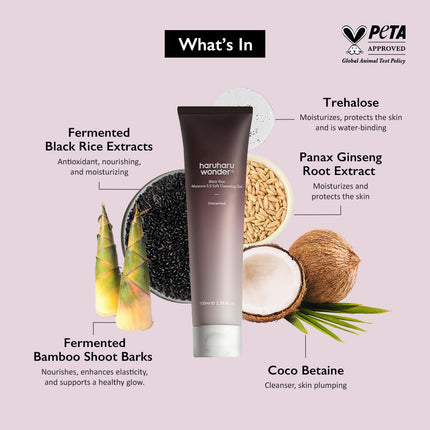 Black Rice Moisture 5.5 Soft Cleansing Gel for Gentle Daily Face Wash