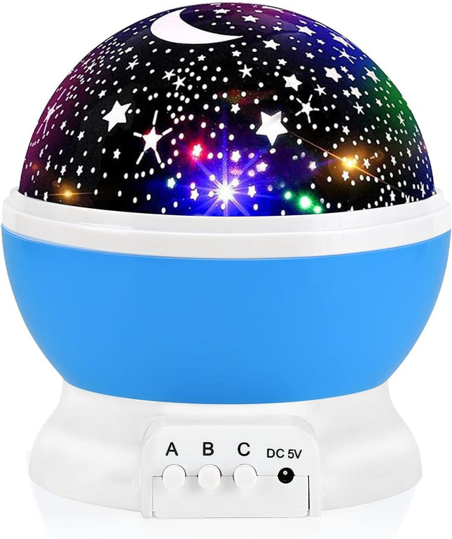 Kids Night Light Nebula Star Projector 360° Rotation with 12 Light Colors