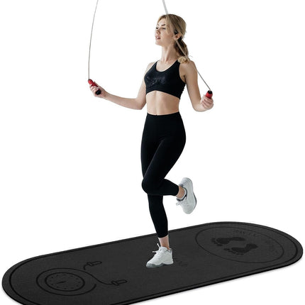 Jump Rope Mat 71x24in, Non-Slip Shock Absorbing Exercise Mat for Home Gym