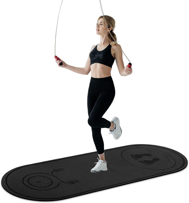 Jump Rope Mat 71x24in, Non-Slip Shock Absorbing Exercise Mat for Home Gym