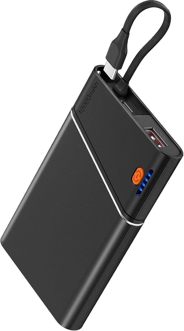 10000mAh Portable Charger 22.5W Fast Charging Power Bank with USB C Cable