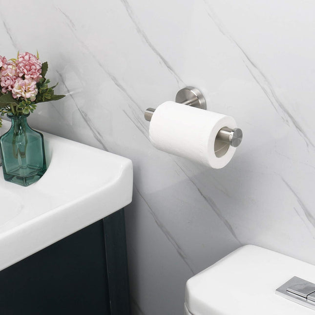 Premium Toilet Paper Holder – SUS304 Stainless Steel, Wall Mounted, Brushed Nickel