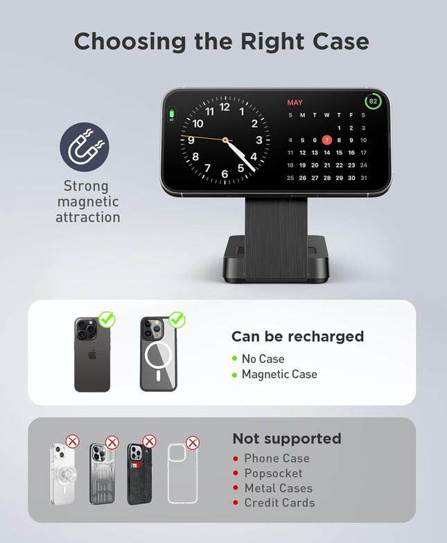3-in-1 Magnetic Wireless Charger – Foldable iPhone, Apple Watch & AirPods