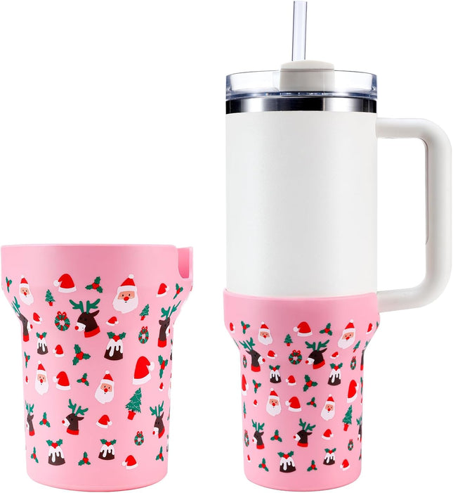 Christmas Silicone Boot Protector, Fits Stanley Cup 30oz/20oz, Sleeve Cover