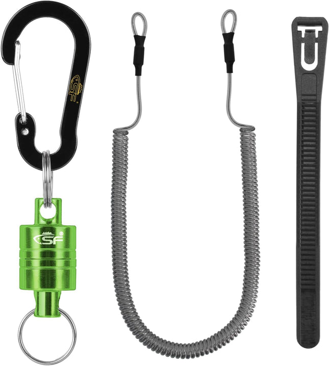 Magnetic Net Release – Keychain Fly Fishing Net Retractor with Lanyard