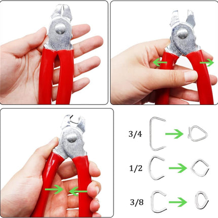285 pcs Hog Rings Kit – Straight Pliers, Galvanized Rings for Pet Cages, DIY Craft