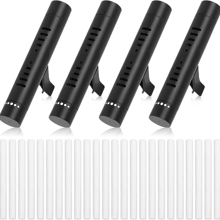 4-Pack Car Essential Oil Diffuser Vent Clips – Aluminum Kit with 24 Odorless Sticks