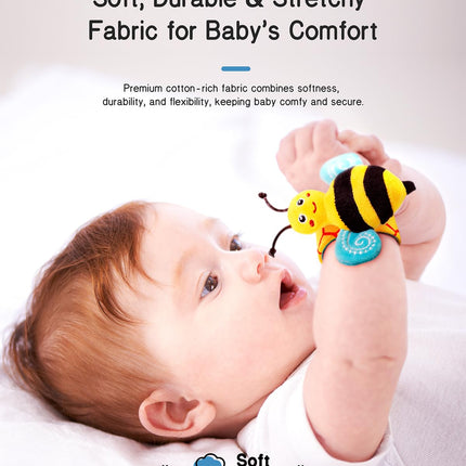 Baby Wrist Rattle Socks & Foot Finder Set – Toys for 0–12 Months