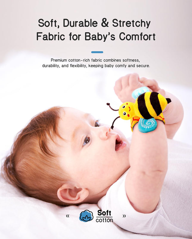 Baby Wrist Rattle Socks & Foot Finder Set – Toys for 0–12 Months