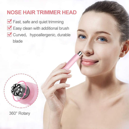 Hair Trimmer for Women & Men – Dual Blades Shaver for Face, Nose & Body