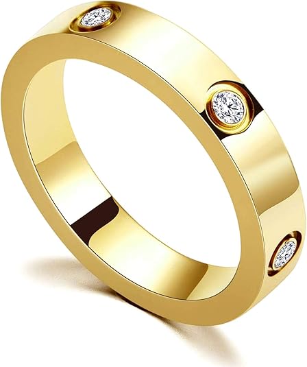 18K Gold-Plated Love & Friendship Ring – Stainless Steel Promise Ring