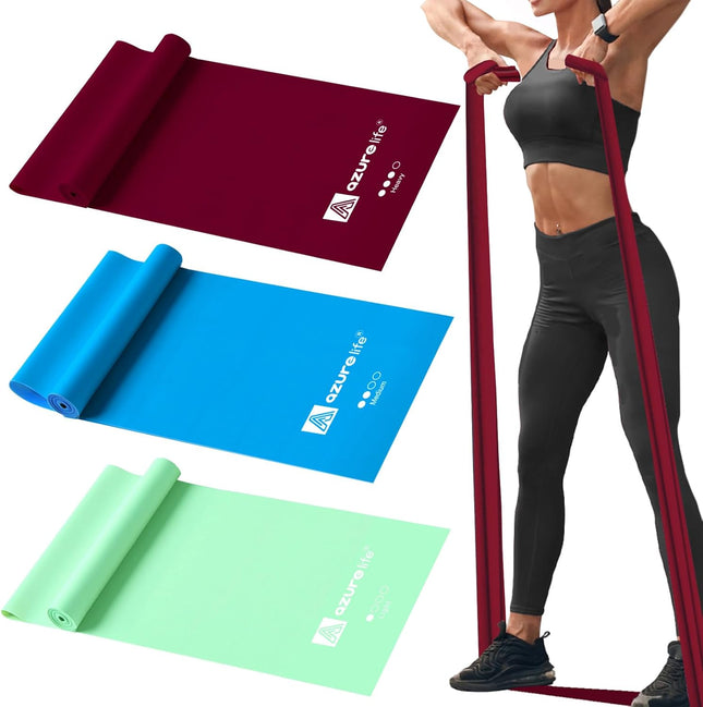 Non Latex Resistance Bands for Physical Therapy Yoga Pilates Strength Training
