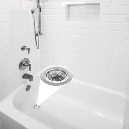 2-Pack Bathtub Drain Strainer – 2.79” Stainless Steel Hair Catcher