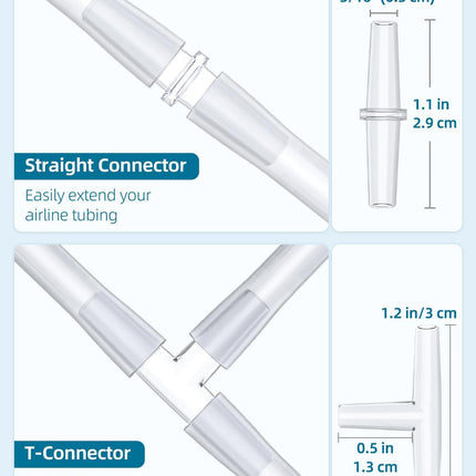 50 Feet Aquarium Airline Tubing Kit with Air Stones Valves Connectors and Accessories