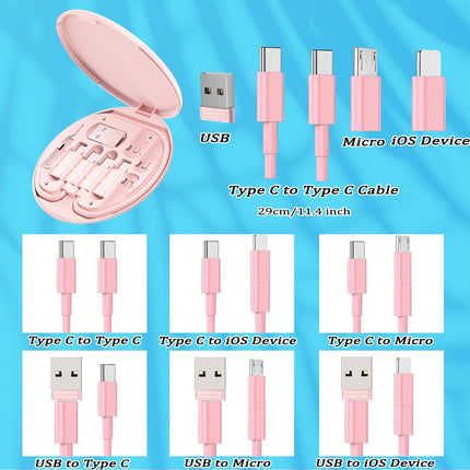 Multi USB Charging Adapter Kit – USB C to iOS, Micro, Type C, Data & Card Storage