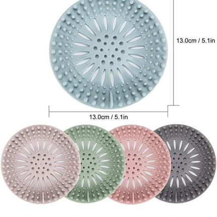 5-Pack Bathroom Sink Drain Strainers – Hair Catcher, Flexible TPR, Multi-Color