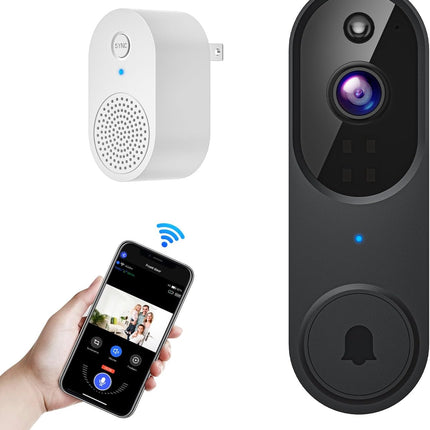 Wireless Wi-Fi Video Doorbell – Two-Way Audio, AI Motion, Night Vision
