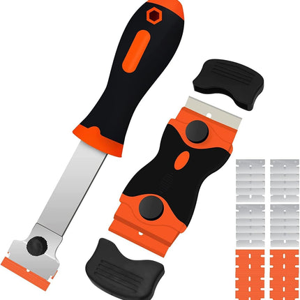 2 PCS Razor Blade Scraper – Tool for Removing Labels, Stickers, Grease & Tint