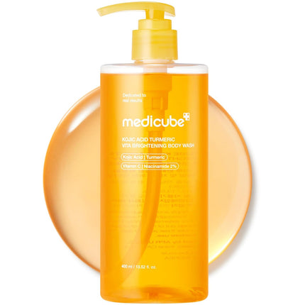 Kojic Acid Turmeric Brightening Body Wash, Niacinamide, Vitamin C, AHA BHA