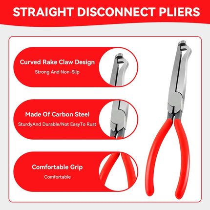 4-Piece Automotive Disconnect Pliers Kit, High-Carbon Steel with Storage Box