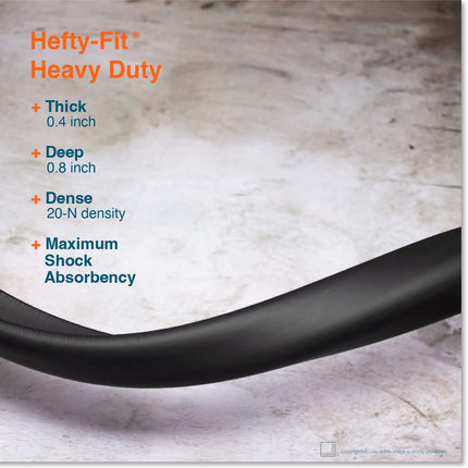 HeftyFit Edge Protector – 6ft Soft Rubber Foam Baby Proofing, Onyx Black