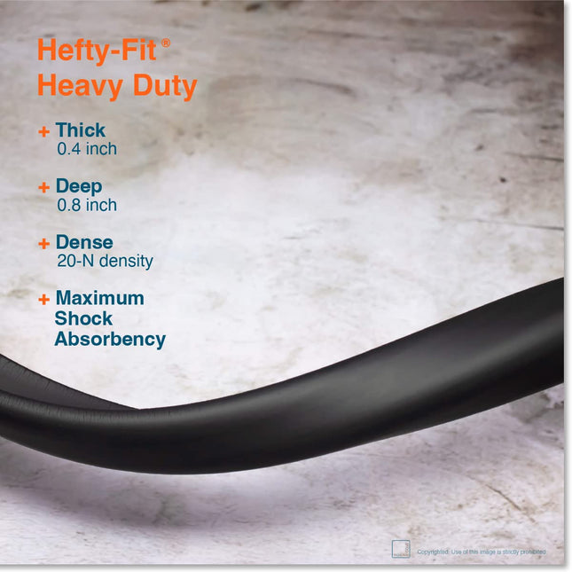 HeftyFit Edge Protector – 6ft Soft Rubber Foam Baby Proofing, Onyx Black