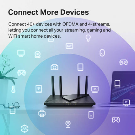 WiFi 6 Router Archer AX21 V4, Dual Band, Gigabit, Alexa, Certified for Humans