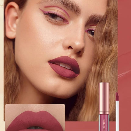 12PCS Matte Liquid Lipstick & Lip Liner Set Waterproof Long Lasting Lip Makeup