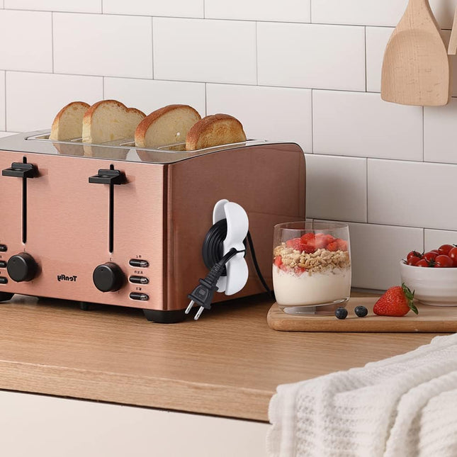 4PCS Cord Organizer for Appliances – Stick-on Winder for Pressure Cooker, Mixer