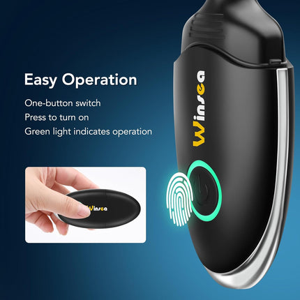USB Rechargeable Ear & Nose Hair Trimmer Waterproof Travel Shaver Black