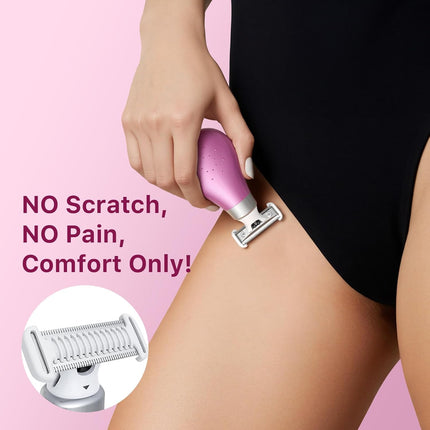 2026 Bikini Trimmer for Women – Cordless, Painless, USB-C, Pink